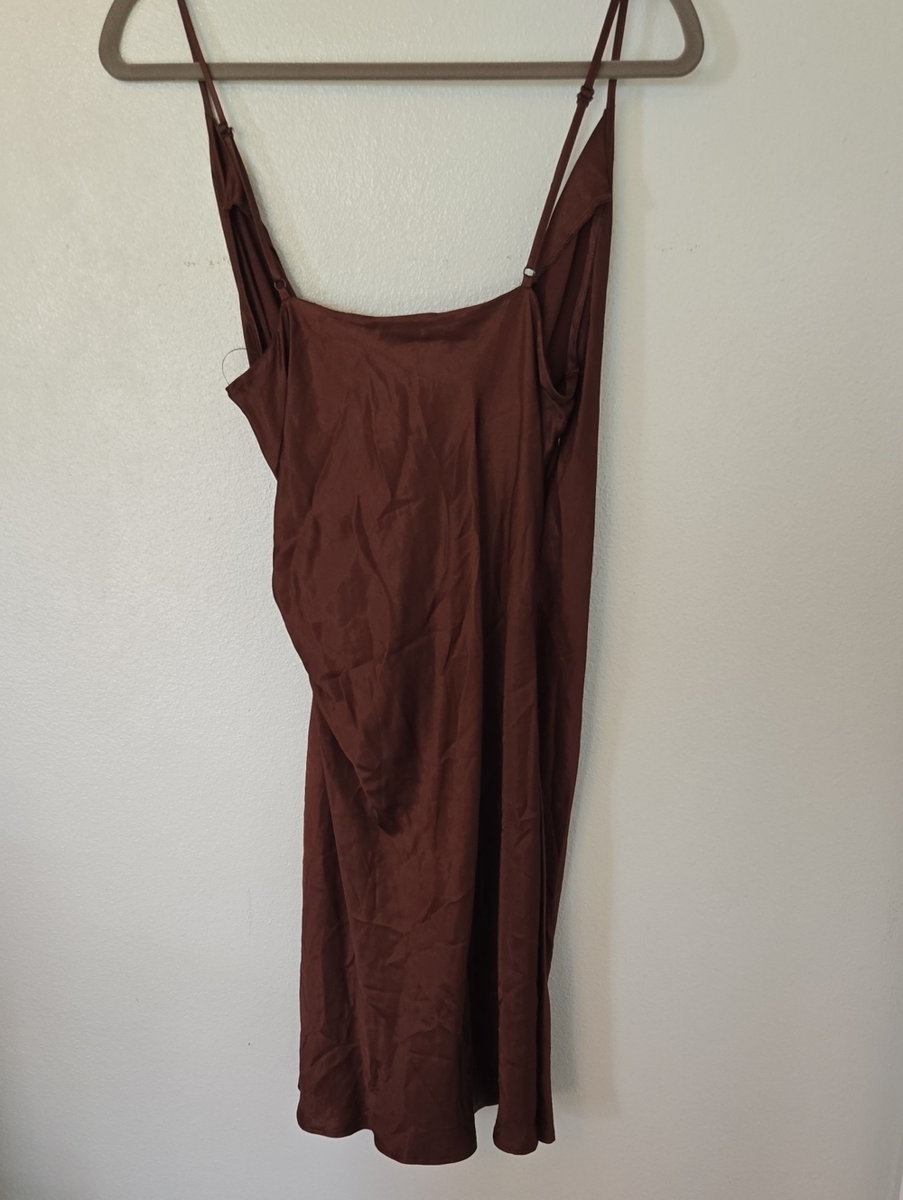 Zara | NWT Brown Satin Slip Dress Size Medium - Picture 4 of 8